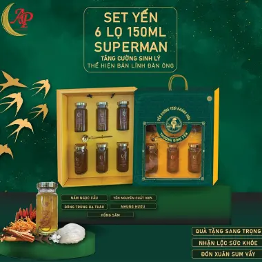 SET YẾN 6 LỌ 150ML SUPPERMAN