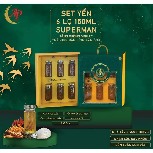 SET YẾN 6 LỌ 150ML SUPPERMAN